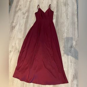 Lulus maroon floor length gown